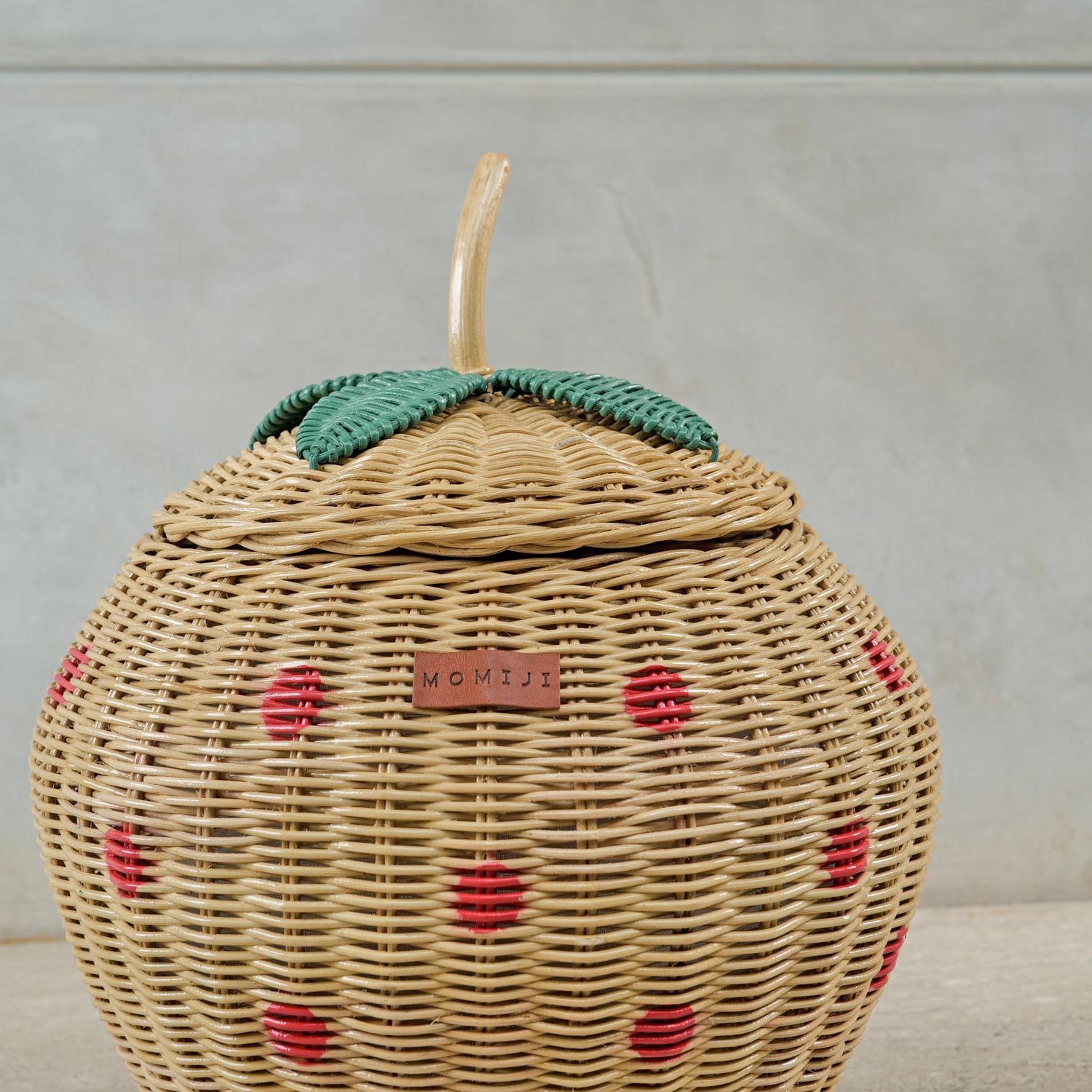 Strawberry Rattan Storage Basket | Closed | Natural | MOMIJI
