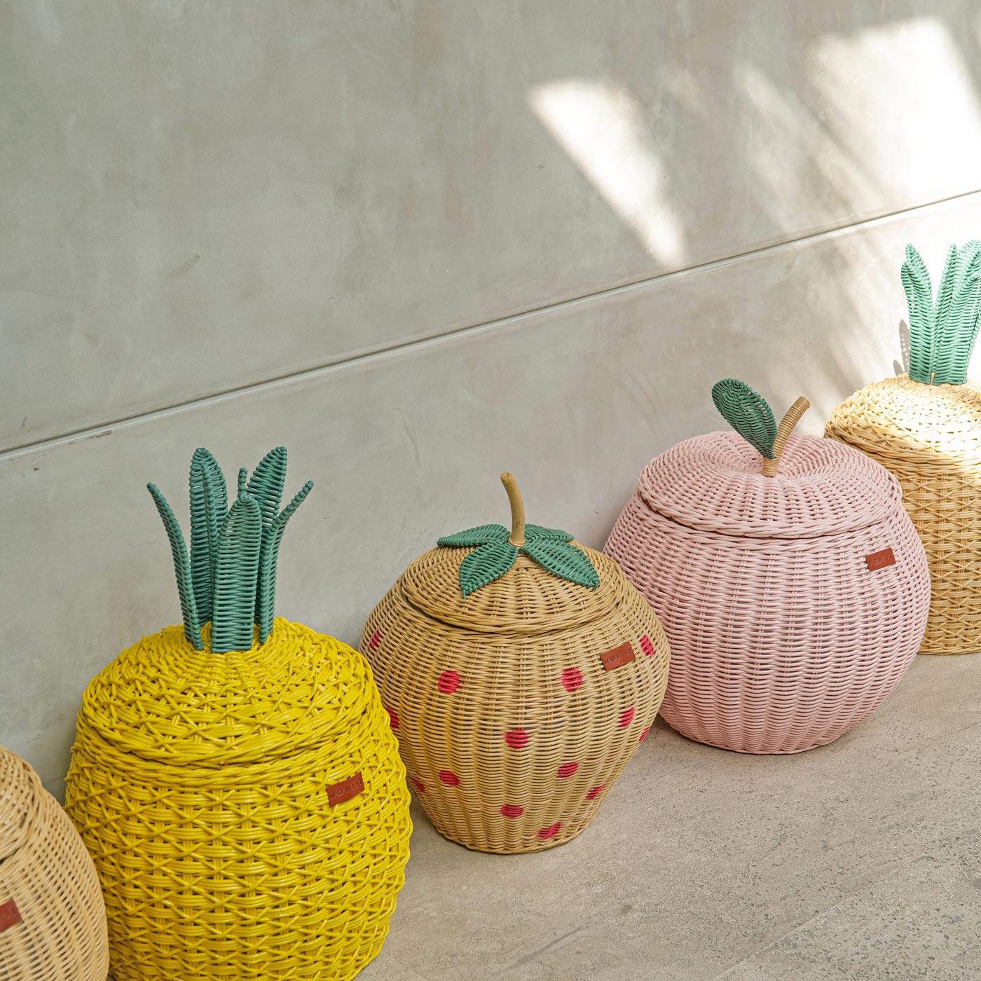 Strawberry Rattan Storage Basket | Pineapple Apple | MOMIJI