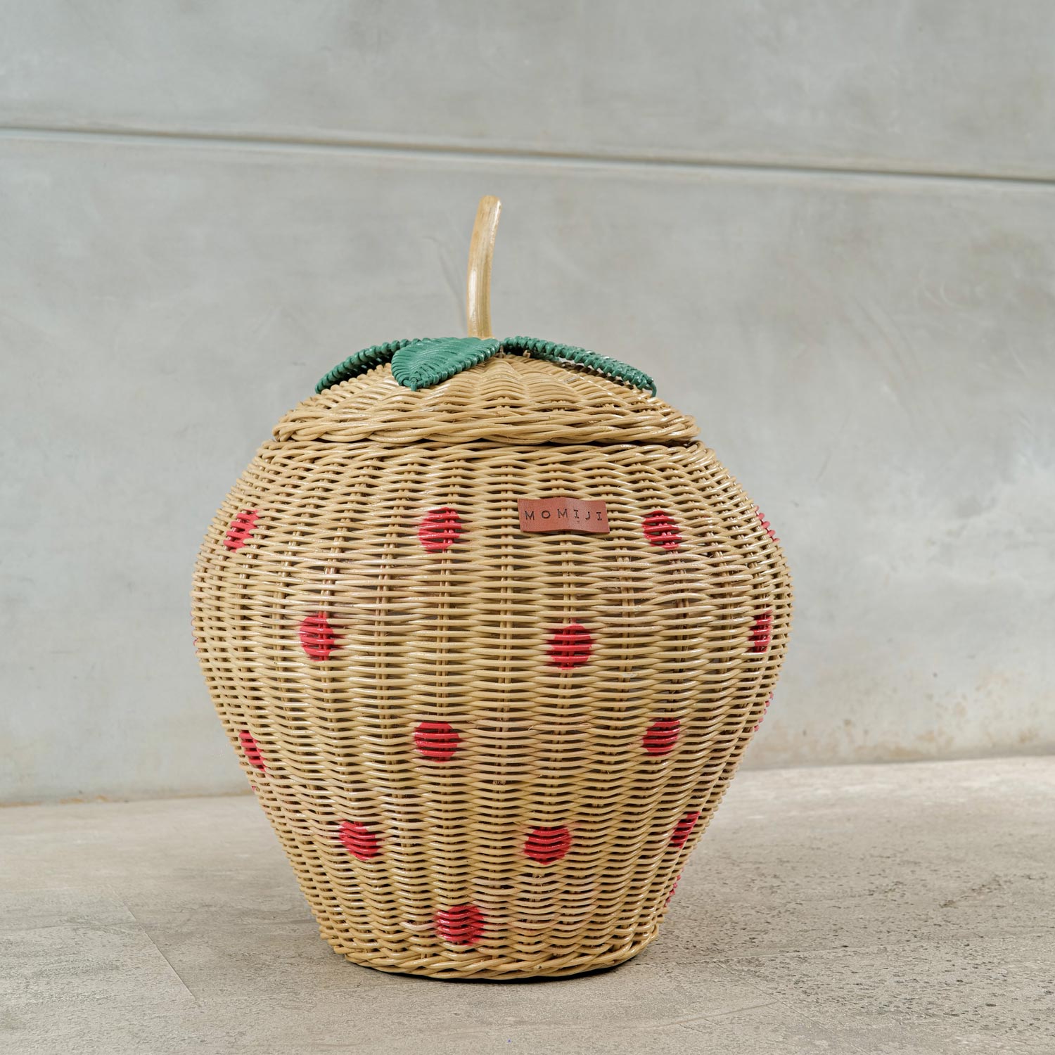 Strawberry Rattan Storage Basket | Natural | MOMIJI