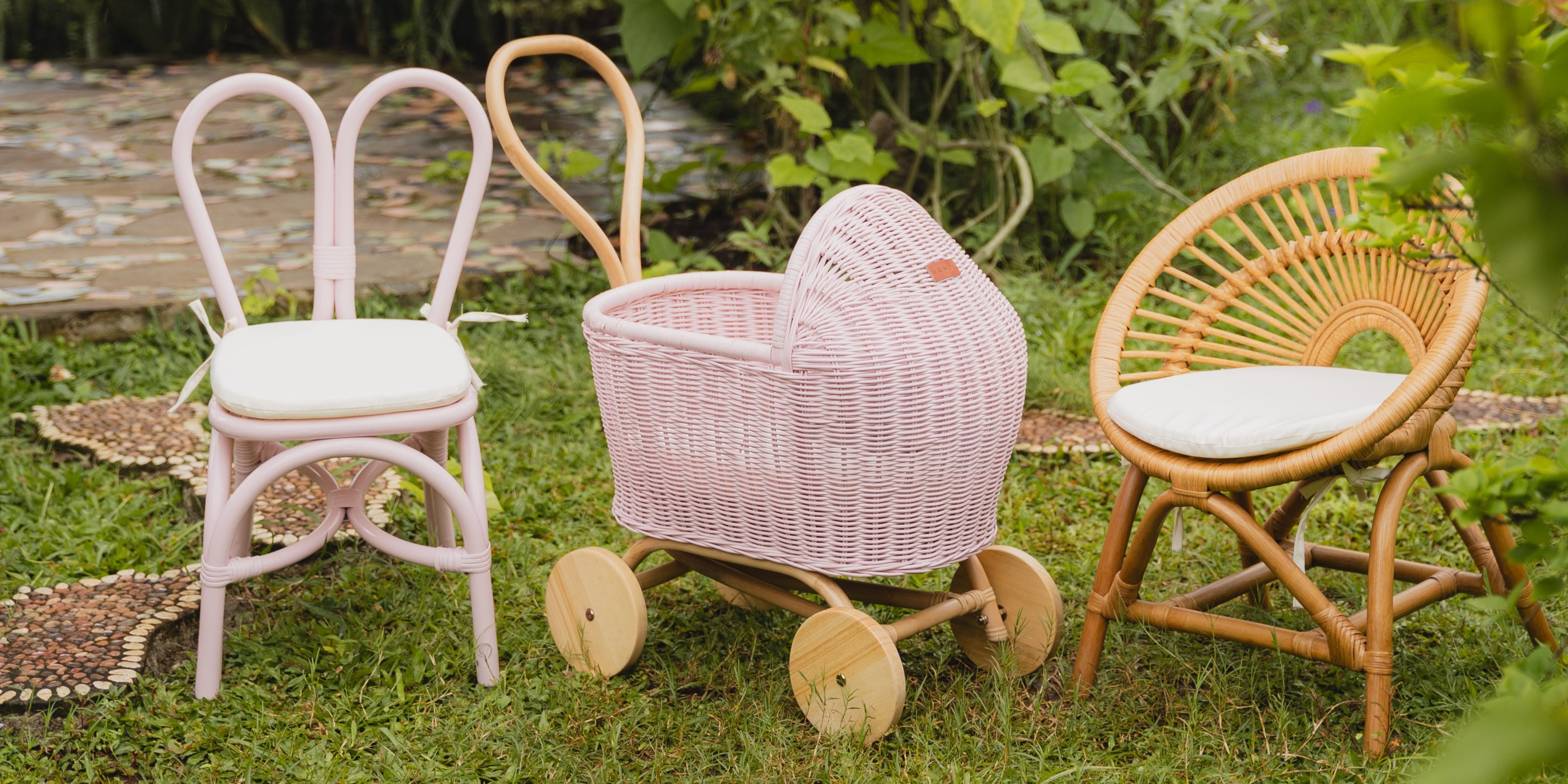 Rattan kids furniture