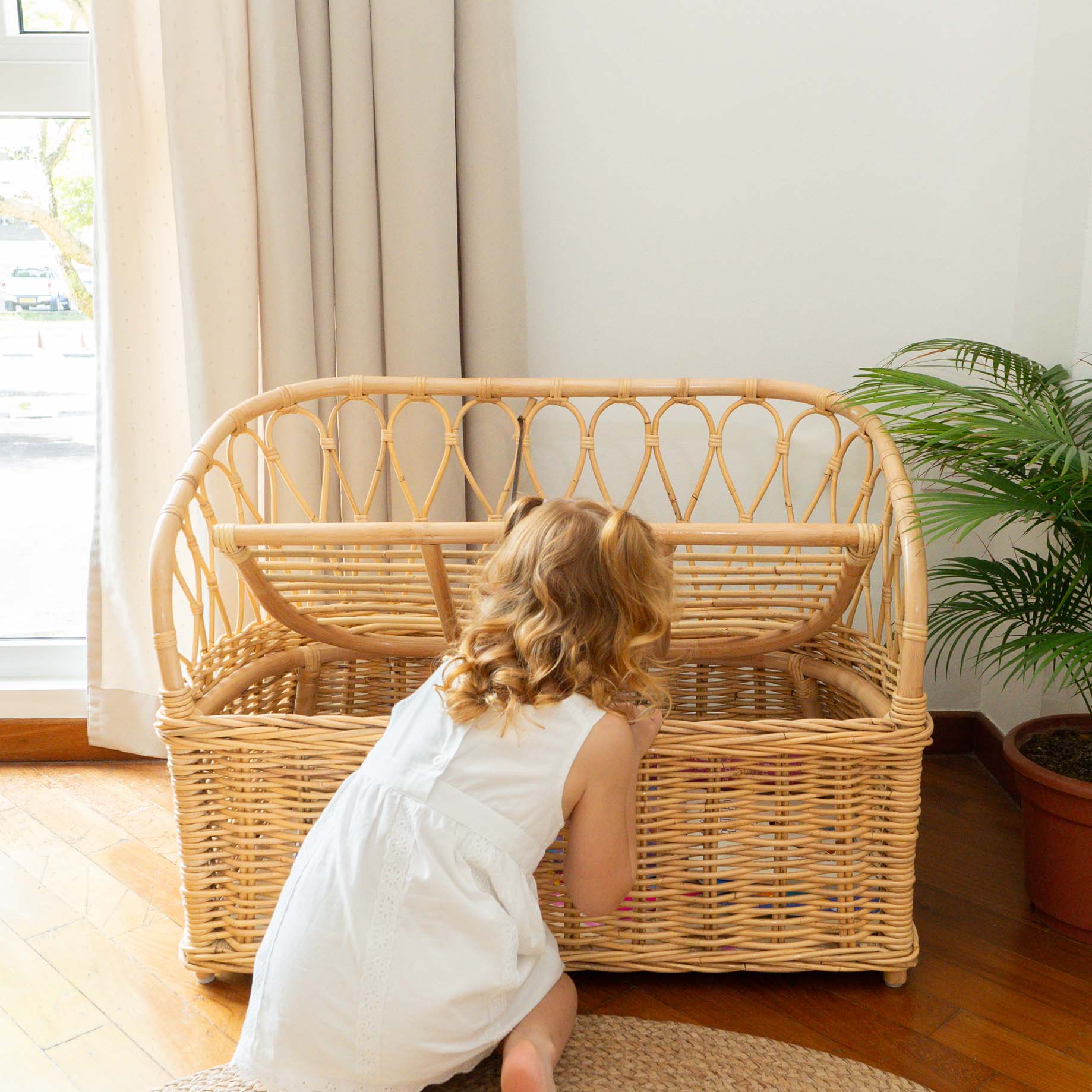 Callie Storage Couch | Rattan Couch for Kids | Momiji