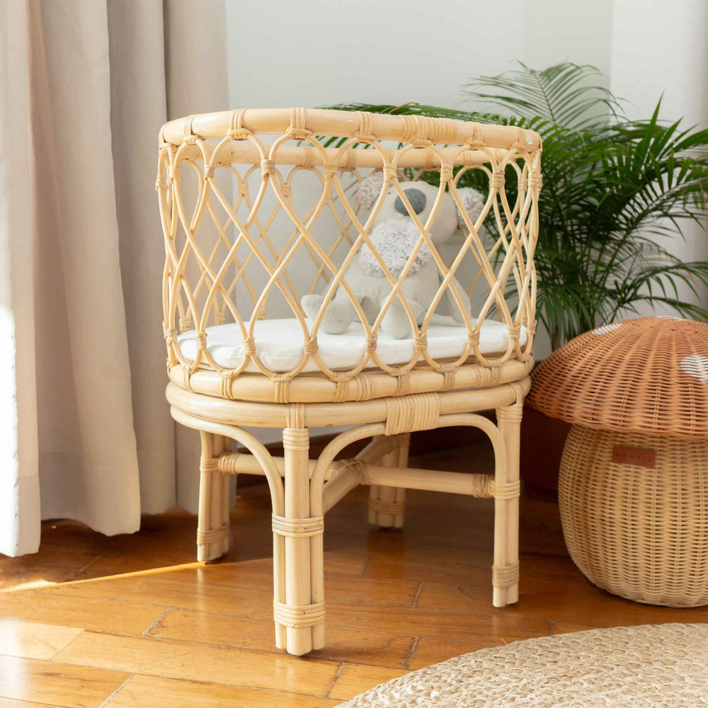 Kids Toys | Olivia Doll Bassinet | Rattan | MOMIJI