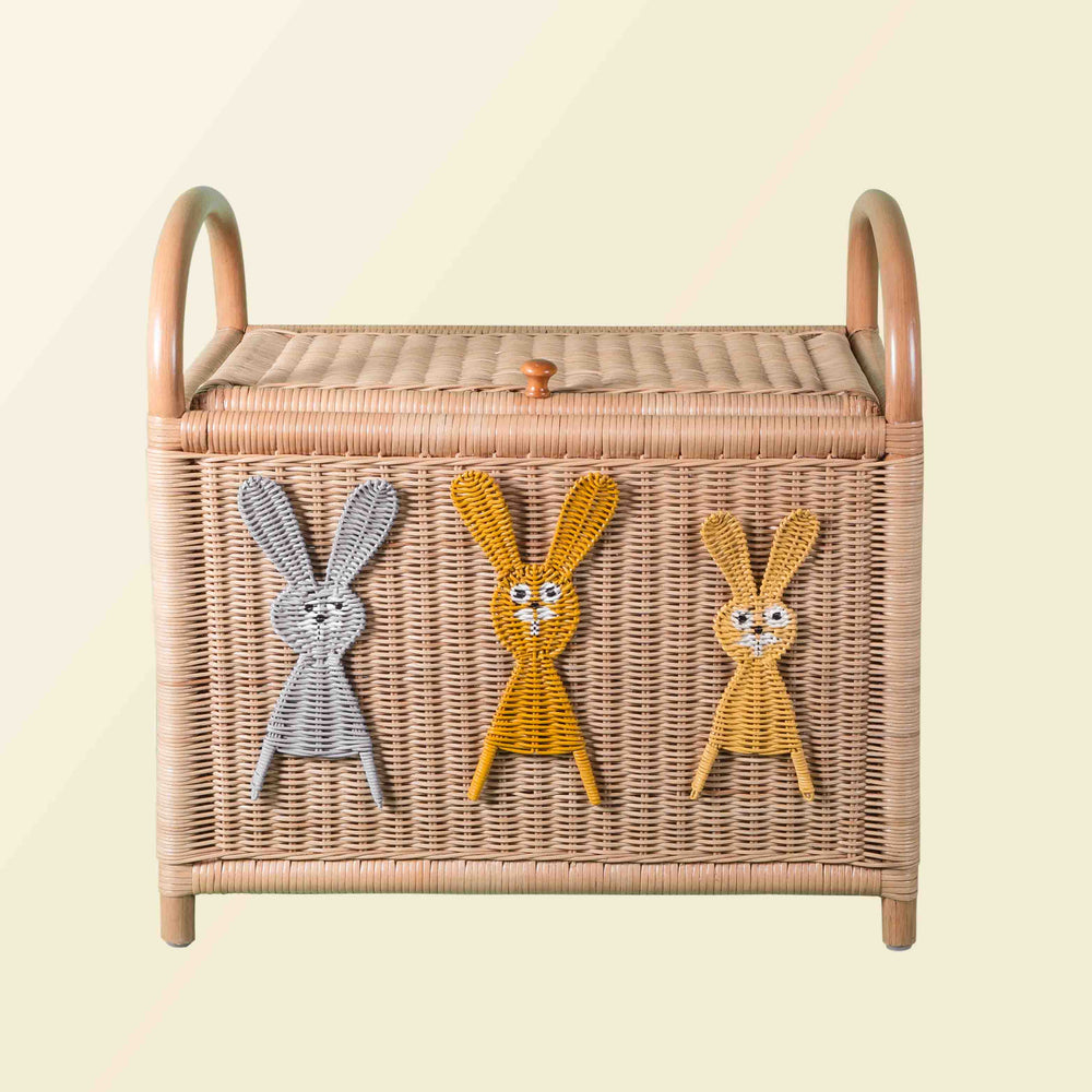 Anais Toy Trunk | Rattan Storage Trunk for Kids | Closed | Momiji