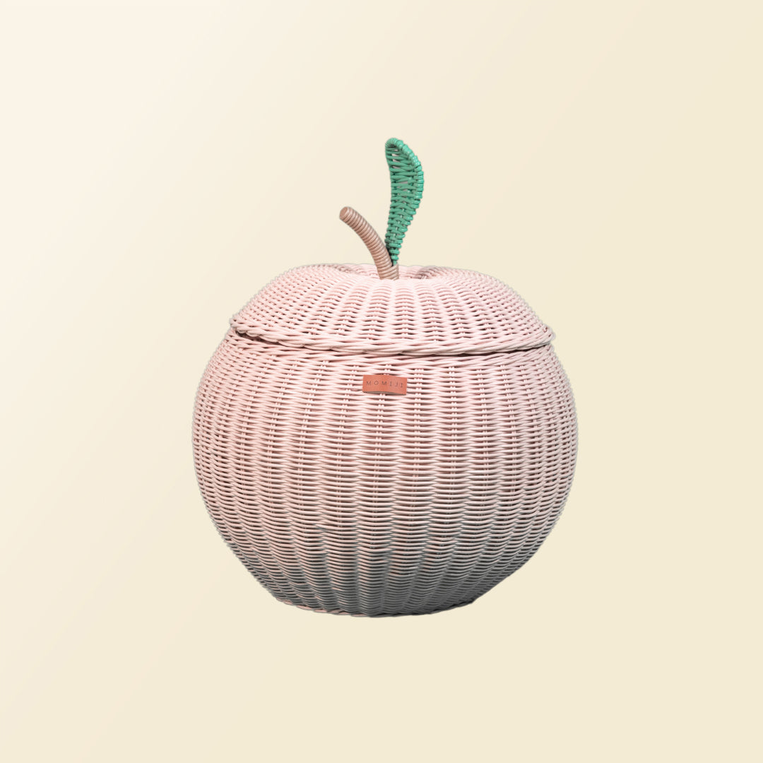 Rattan Basket | Apple Storage Basket | Pink |  Momiji