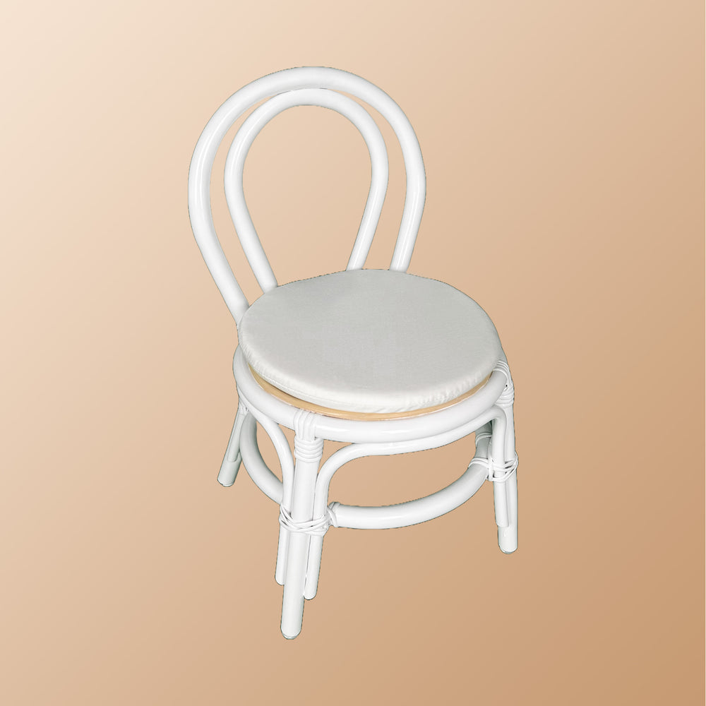 Rattan Chair | Aulia Kids Chair - White | with Cushion |  MOMIJI