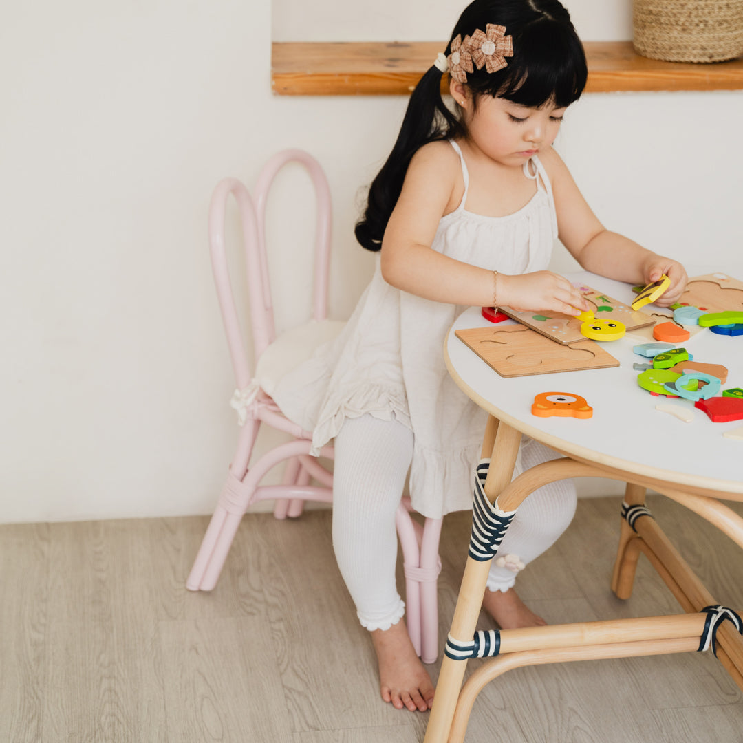 Aulia Kids Table (Medium) & Set of 2 Kids Bunny Chairs