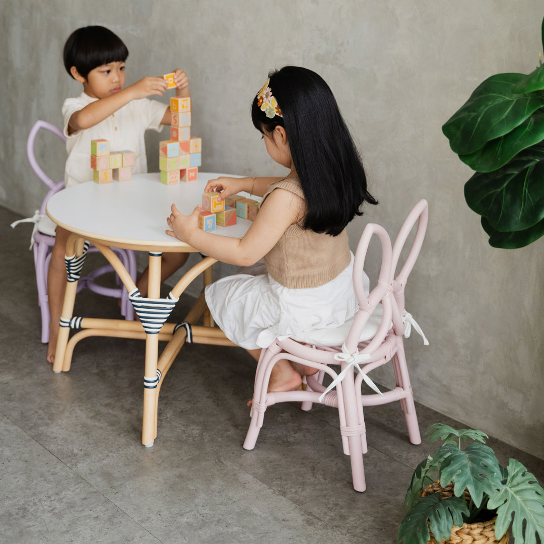 Aulia Kids Table (Medium) & Set of 2 Butterfly Kids Chairs