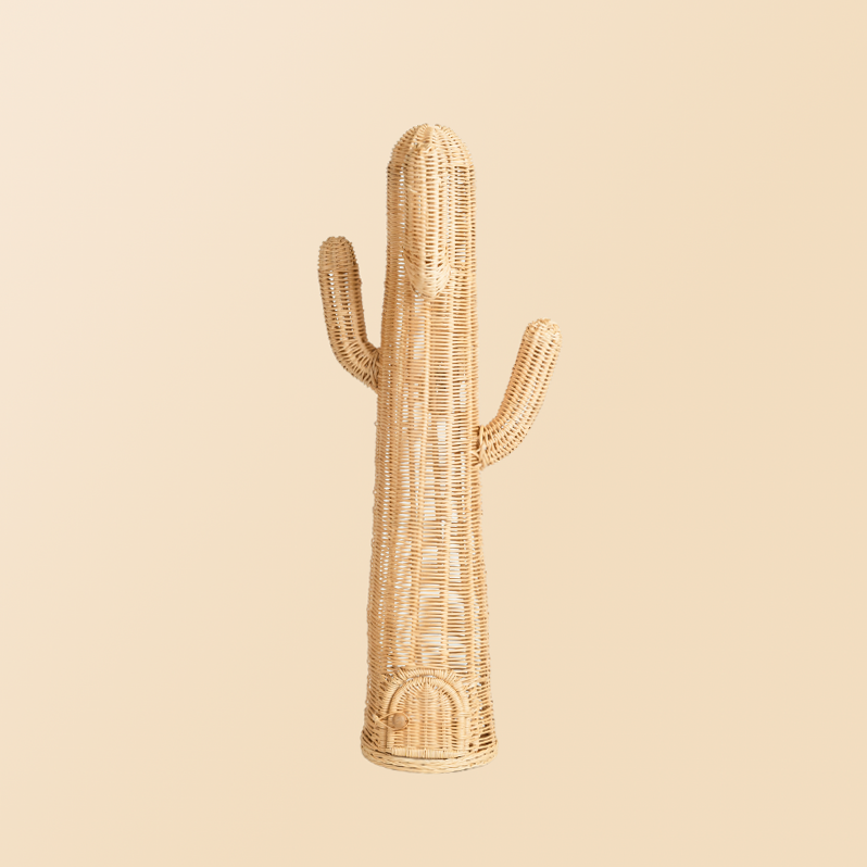 Rattan Floor Lamp | Cactus Kids Coat Light Stand | MOMIJI