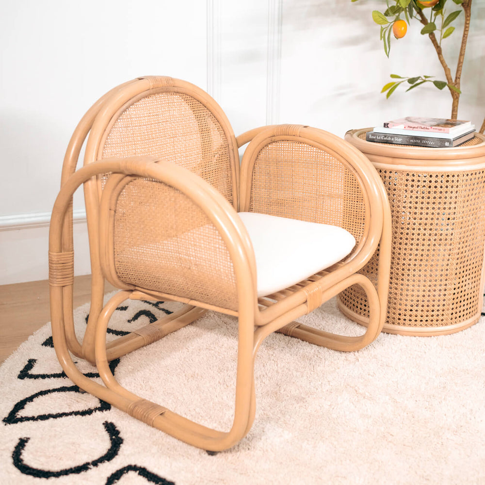 Rattan Chairs | Willow Kids Lounge Chair | Childs Wicker Chair | MOMIJI