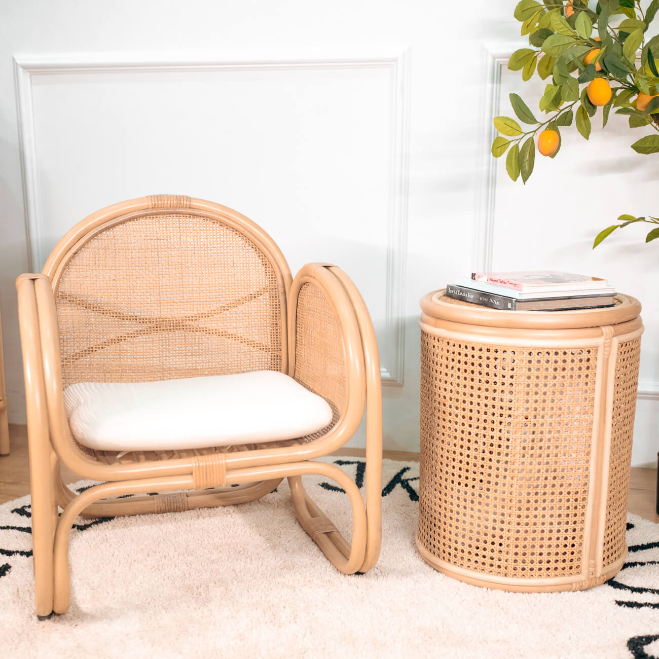 Rattan Chairs | Willow Kids Lounge Chair | Childs Wicker Chair | MOMIJI