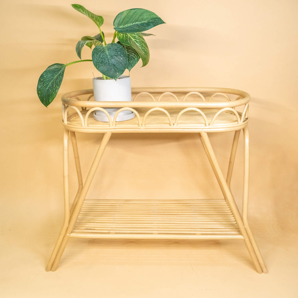 Sage Wicker Plant Stand | Rattan Plant Stand | Plant Rack | MOMIJI