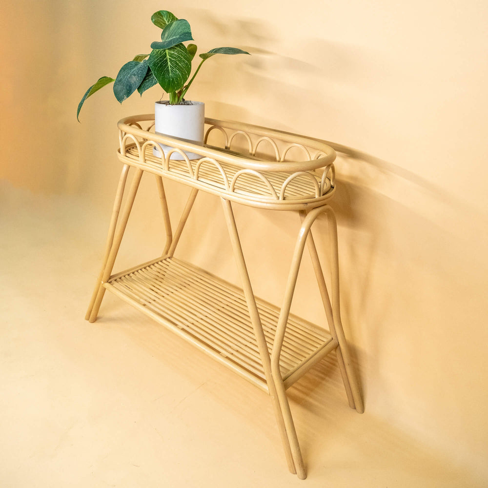 Sage Wicker Plant Stand | Rattan Plant Stand | Plant Rack | MOMIJI