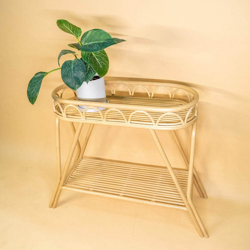 Sage Wicker Plant Stand | Rattan Plant Stand | Plant  on Rack | MOMIJI