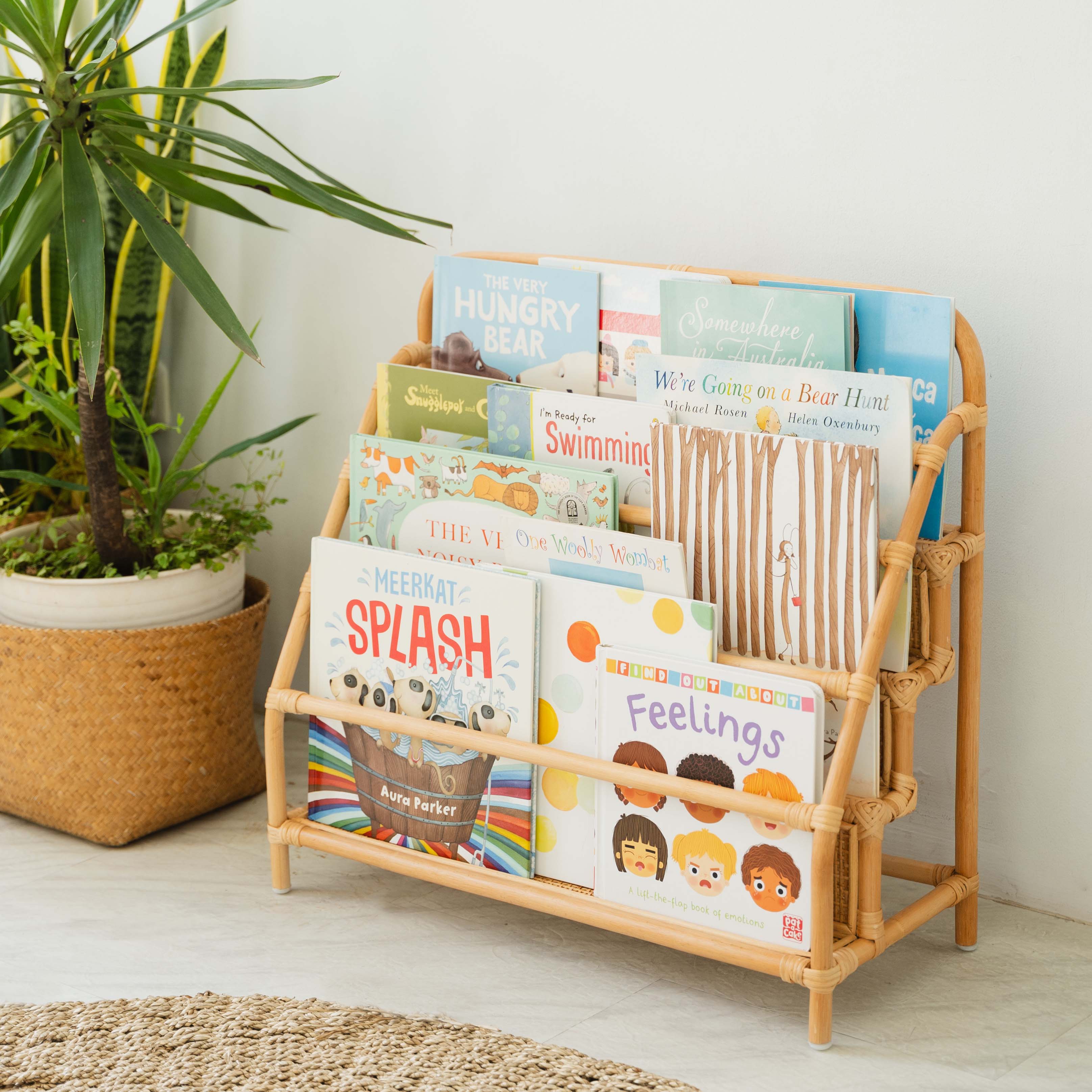 Rattan Shelves | Elena Kids Display Bookshelf | Momiji