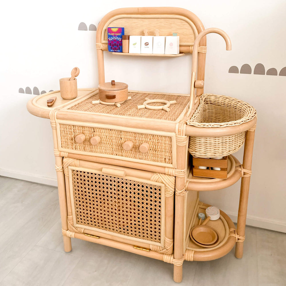 Kids Play Kitchen | Rattan | MOMIJI