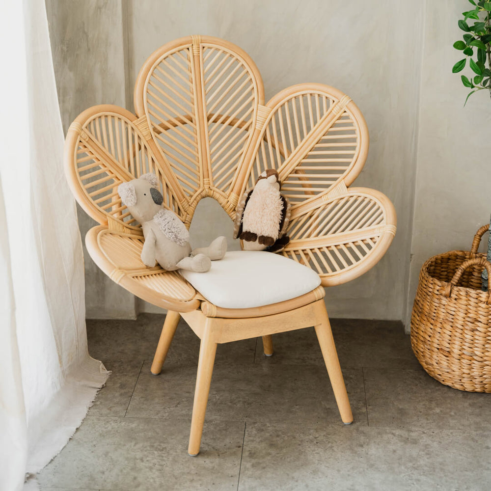 Rattan Chair | Petal Kids Chair | Childs Wicker Chair | MOMIJI