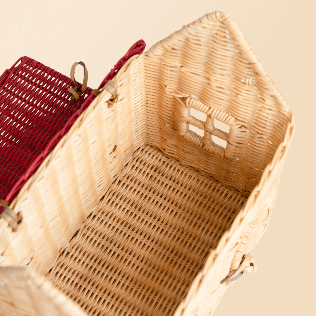 Lydia House Bag | Rattan Bag | Inside View | MOMIJI