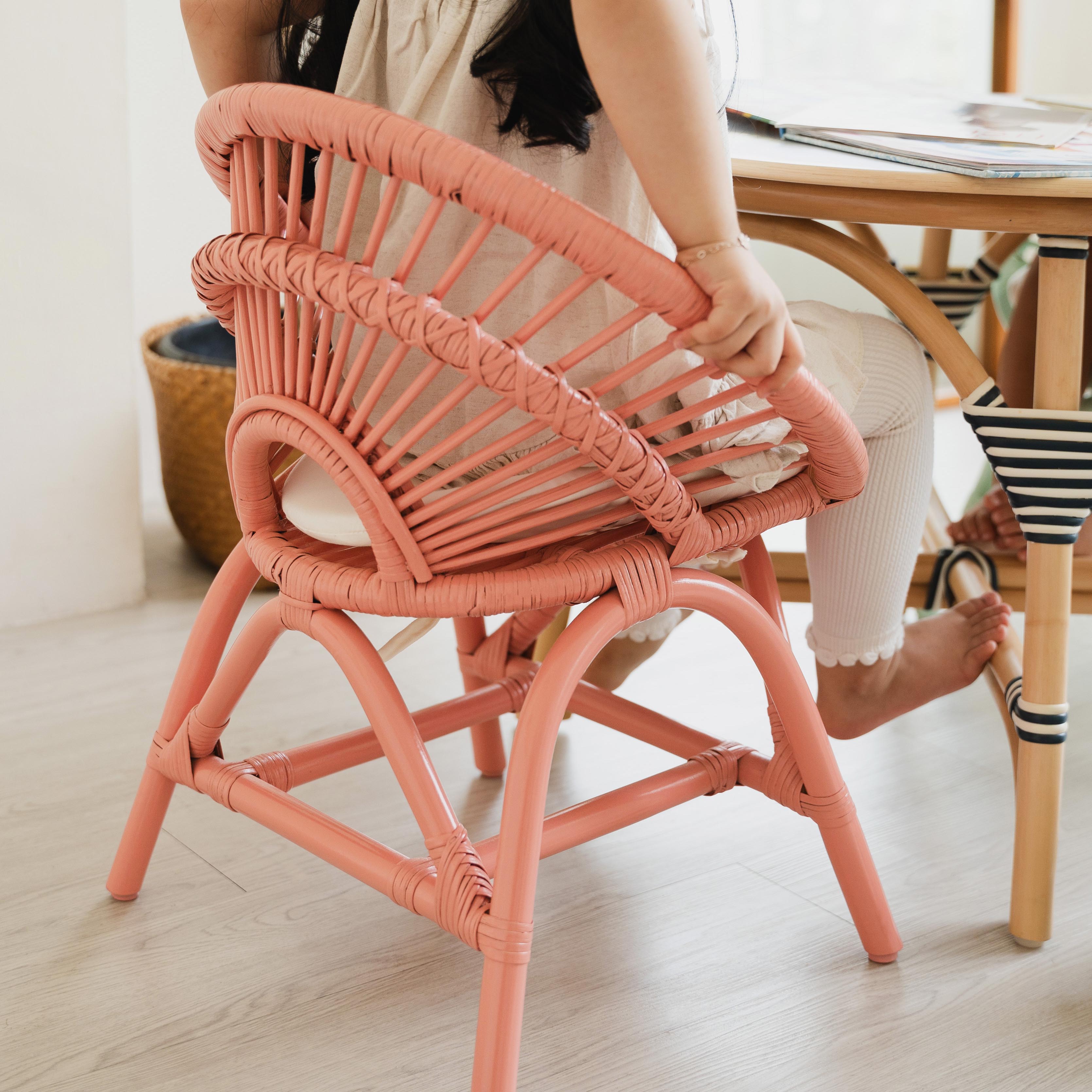 Maya Kids Chair - Peach Pink