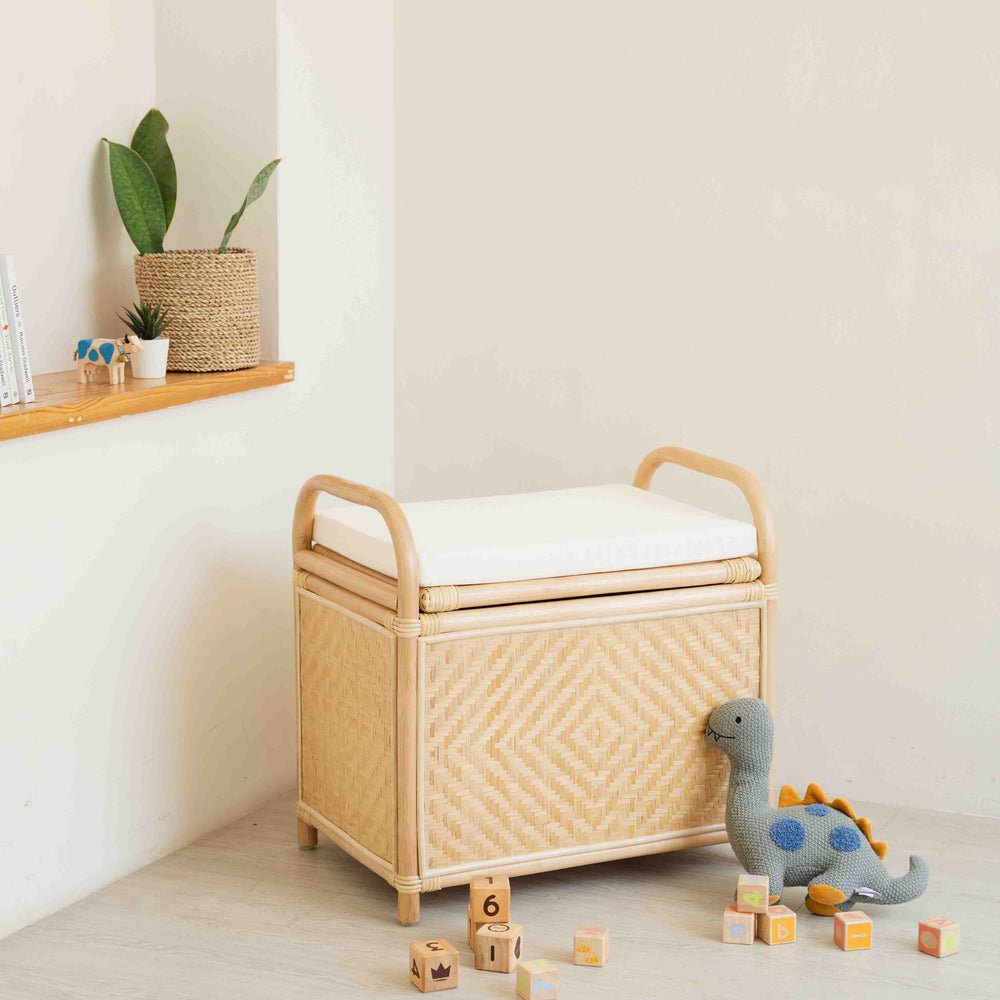 Mia Storage Bench | Rattan Bench | Bench with Storage | MOMIJI