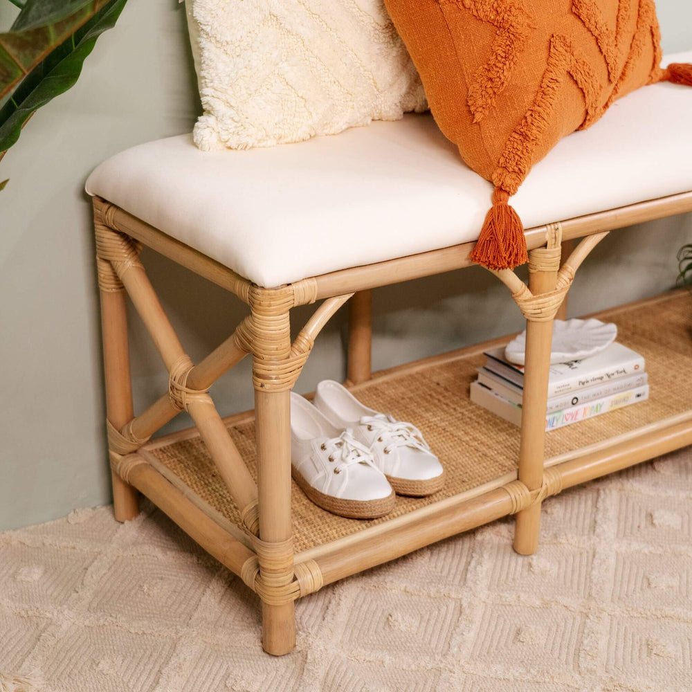 Palma Rattan Bench | Entryway Shoe Storage Bench | Lifestyle | MOMIJI