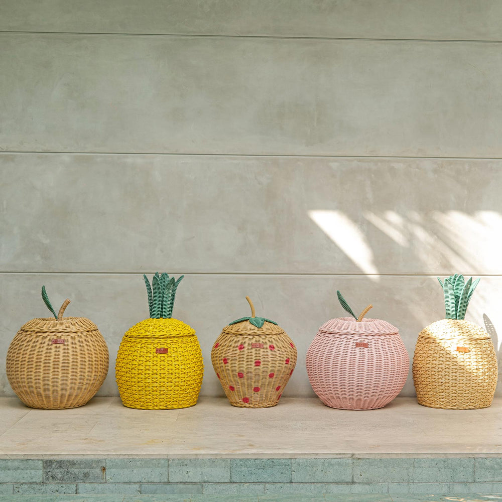 Strawberry Rattan Storage Basket | Pineapple Apple | MOMIJI