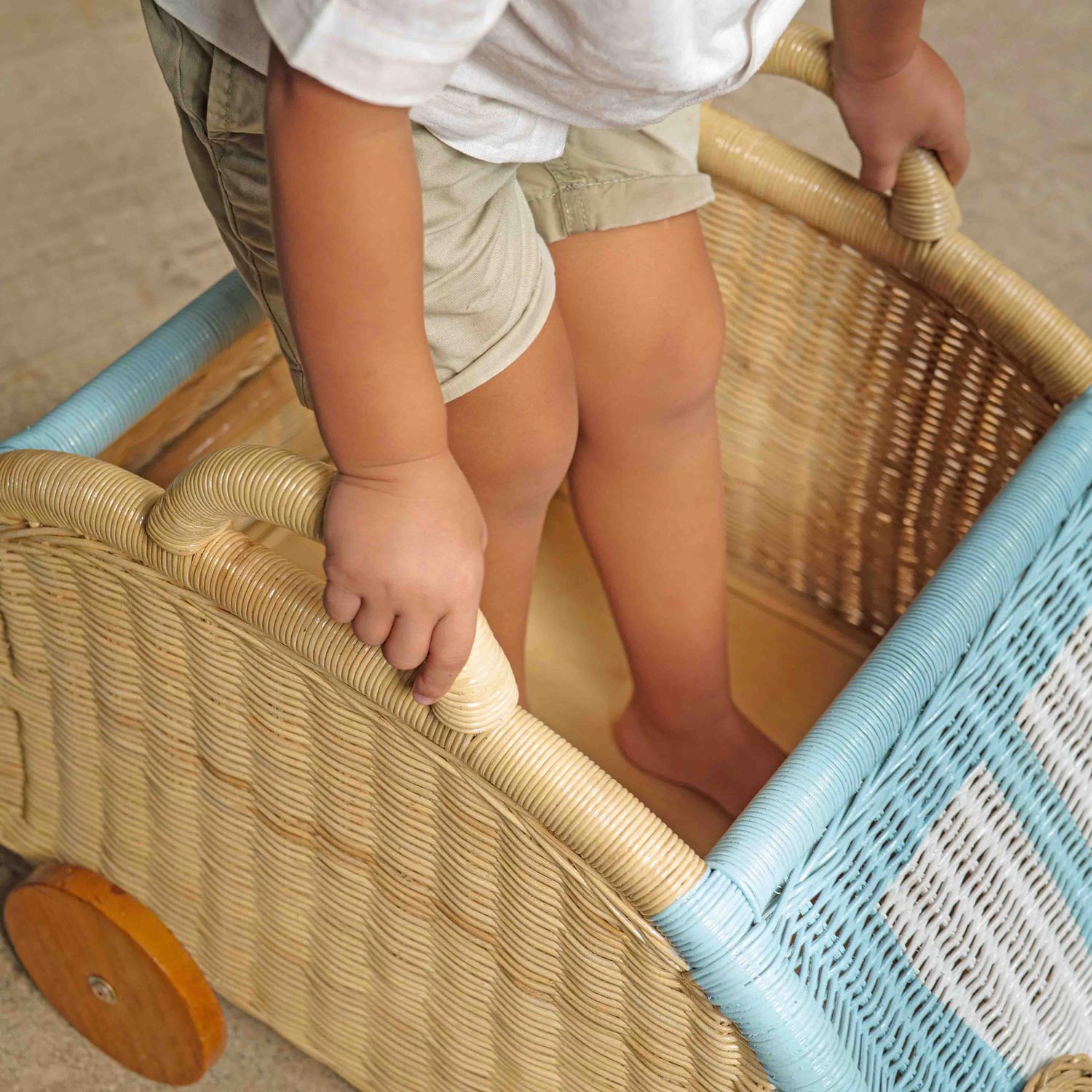 Archie Kids Wagon | Toys wagon | Rattan | Handles | MOMIJI