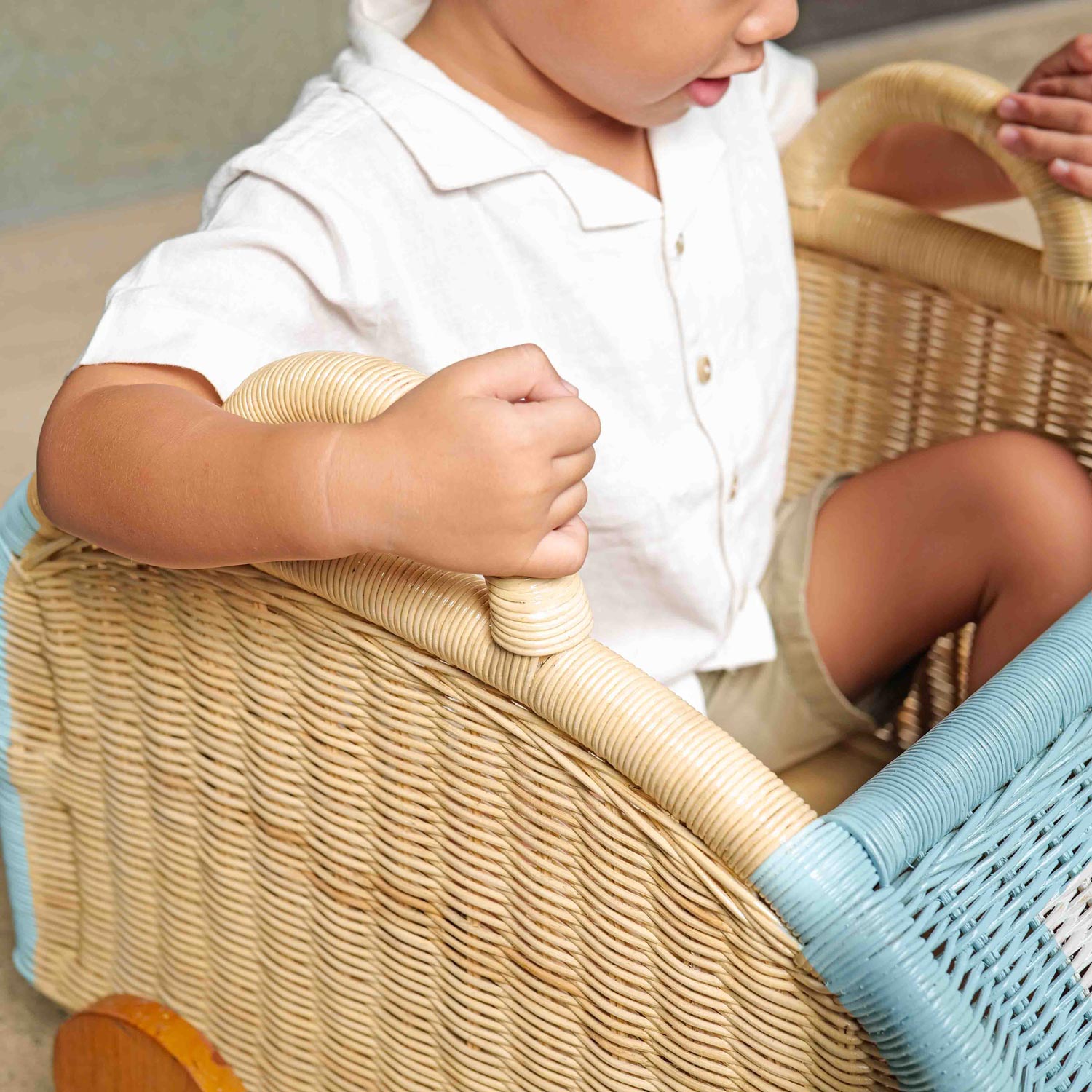 Archie Kids Wagon | Toys wagon | Rattan | Handles | MOMIJI