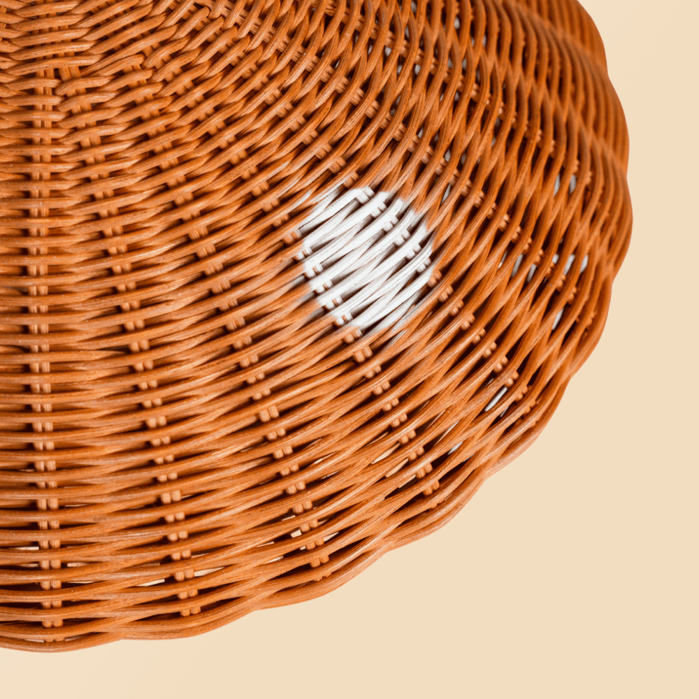 Mushroom Storage Rattan Basket | Top View | Close Up | Momiji