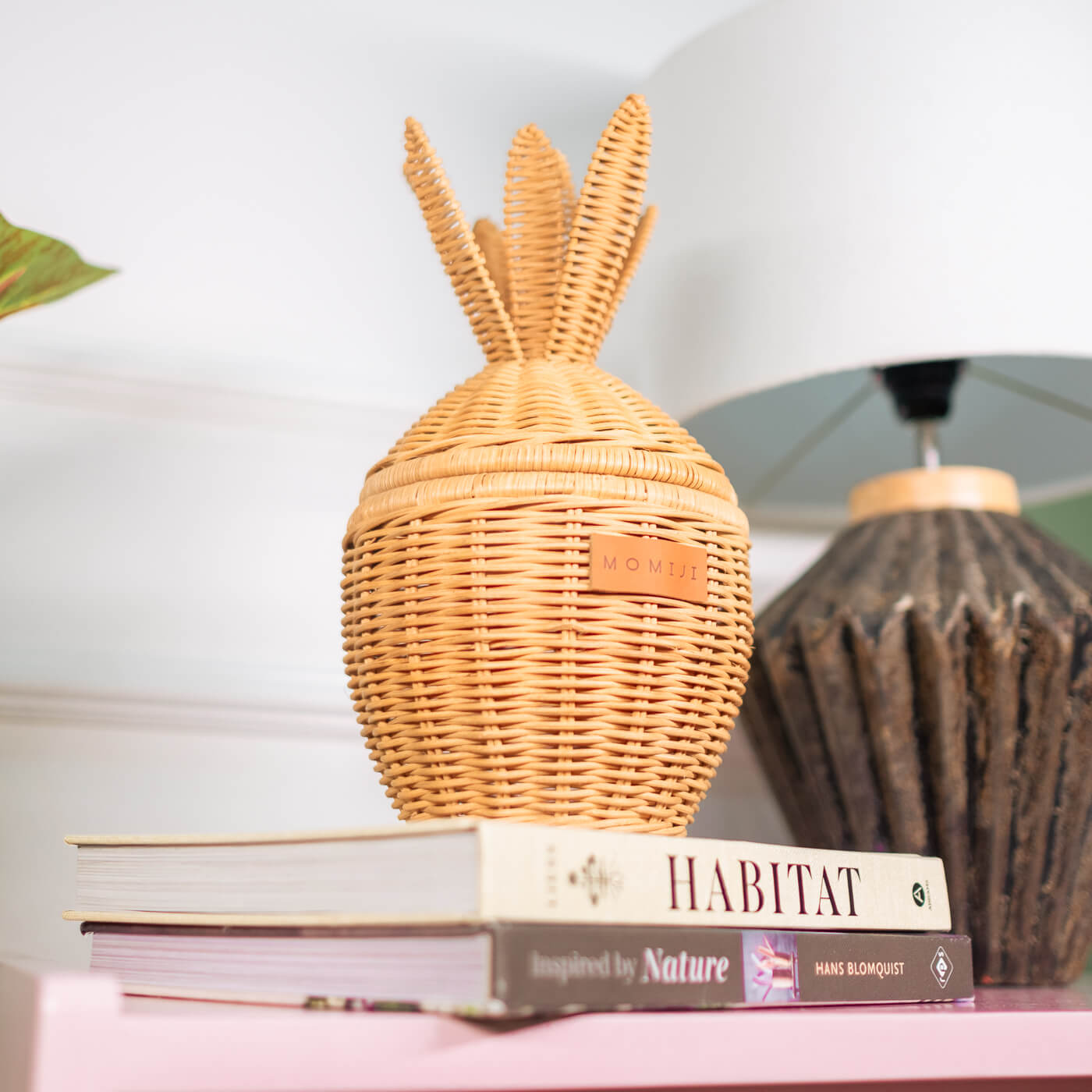 Mini Pineapple Rattan Basket | Handwoven Wicker Basket with Lid  | Momiji