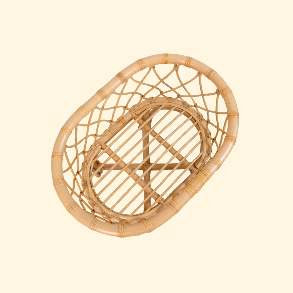 Kids Toys | Olivia Doll Bassinet | Top View | Rattan | MOMIJI