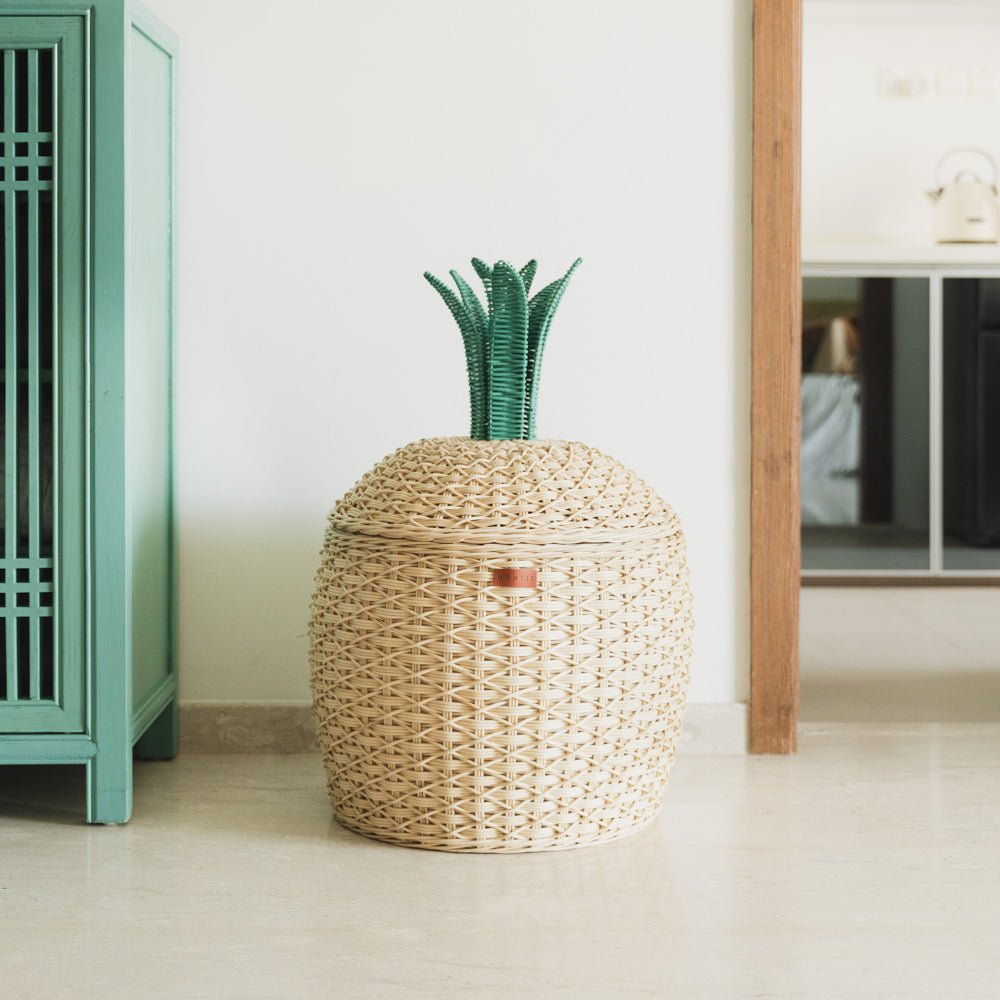 Pineapple Rattan Storage Basket | Natural | MOMIJI