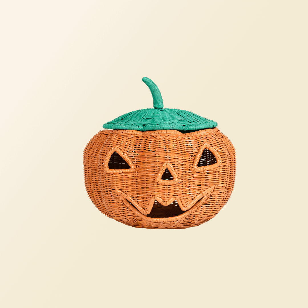 Pumpkin Basket | Face Shaped | Rattan Lamp | MOMIJI 