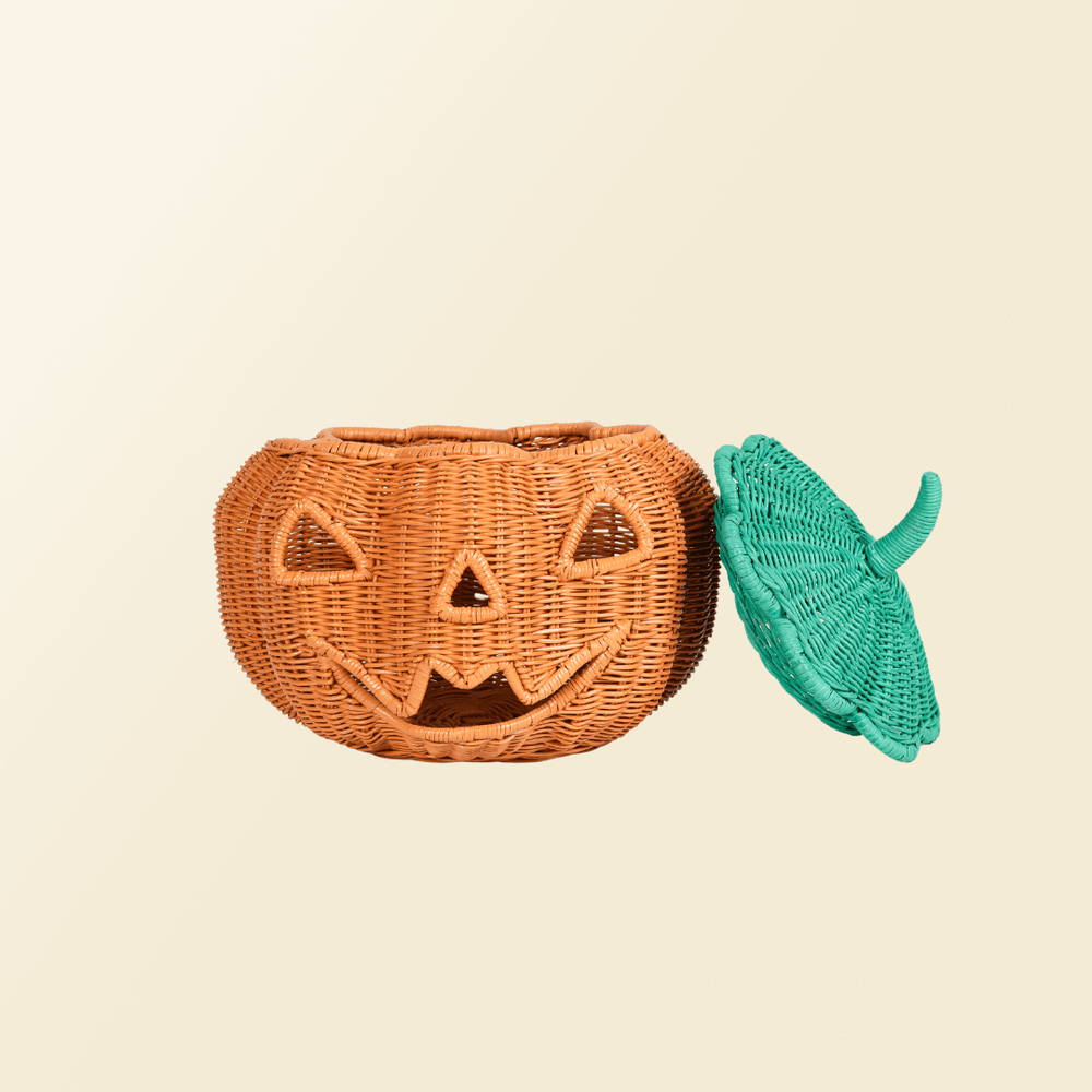 Pumpkin Basket | Face Shaped | Rattan Lamp | MOMIJI 