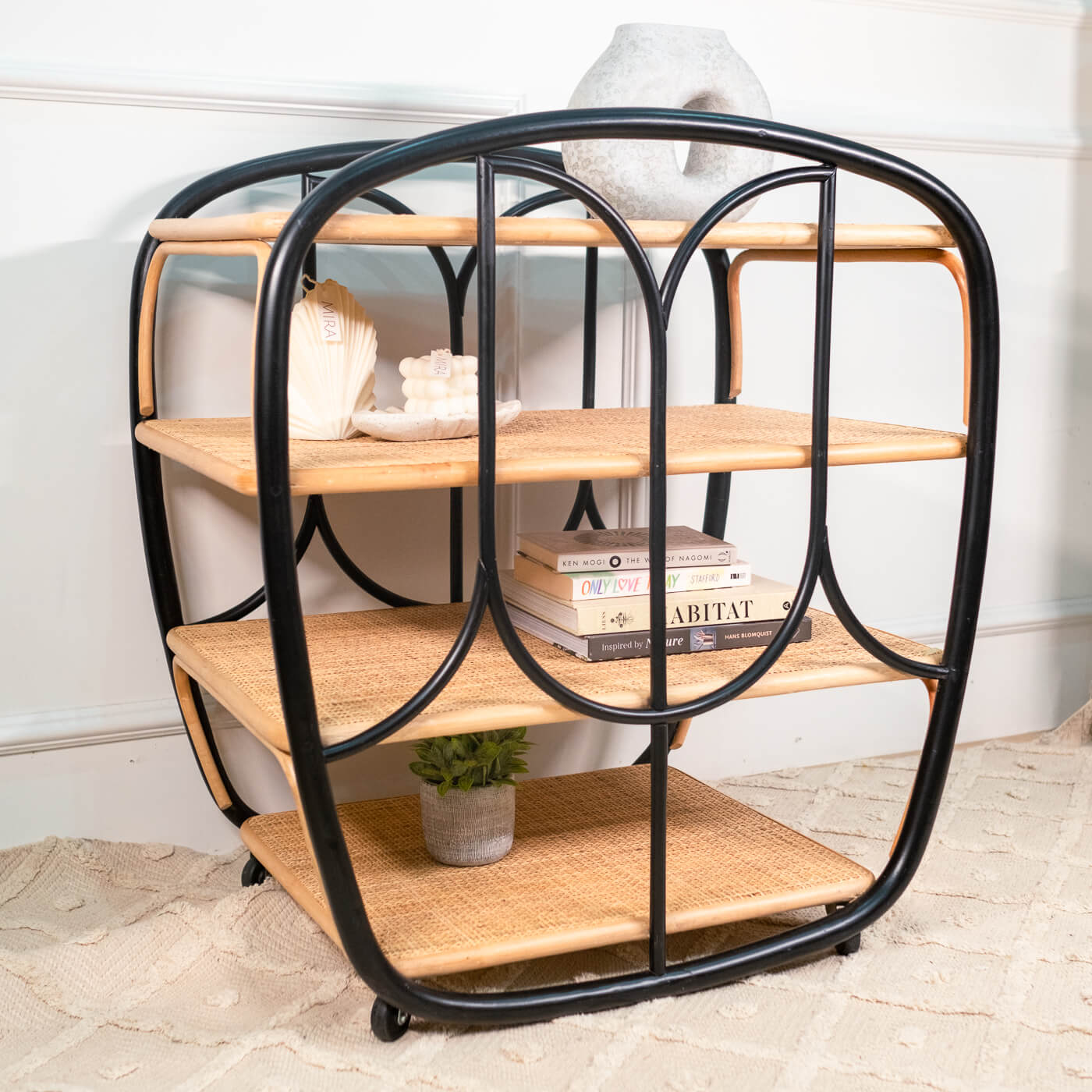 Posy Rattan Bar Cart | Momiji