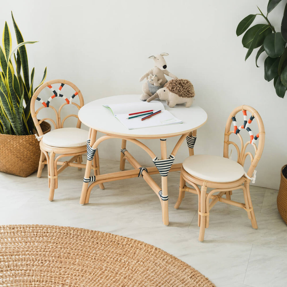 Rattan Chairs | Quentin Kids Chair | Child Wicker Chair and Table Set | MOMIJI