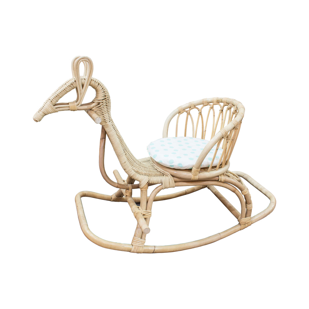 Kids Peacock Rocking Chair | Rattan | Brown| MOMIJI