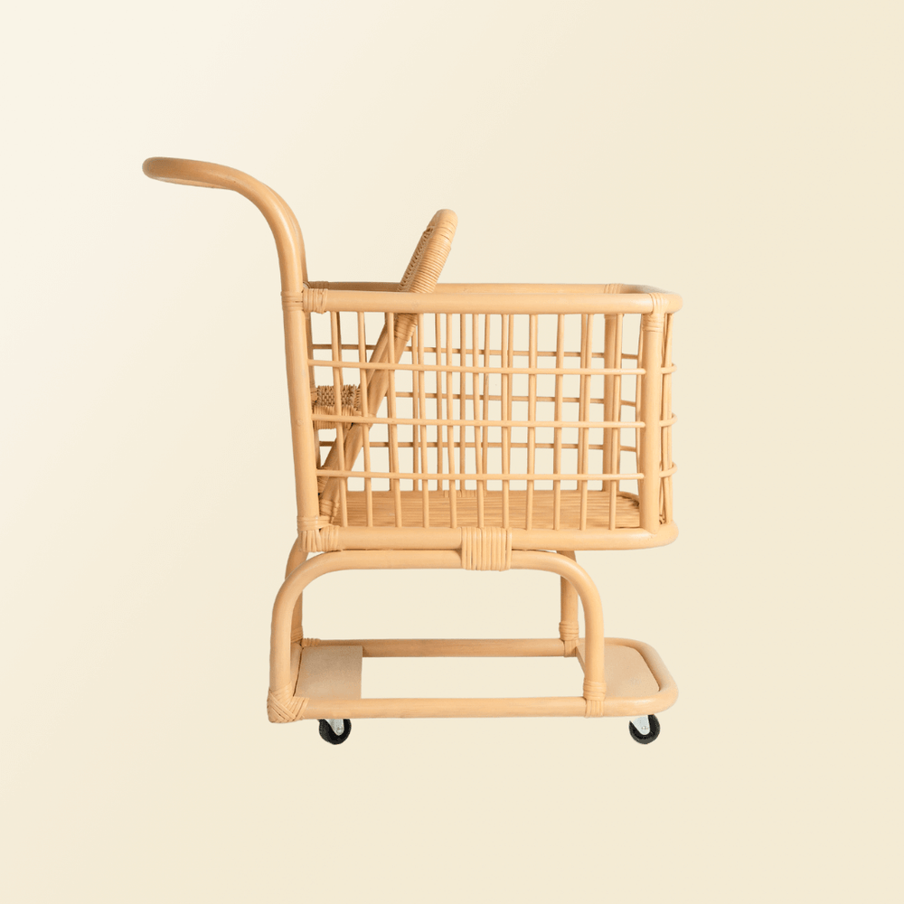 Kids Rattan Shopping Cart | Kids Toys | MOMIJI