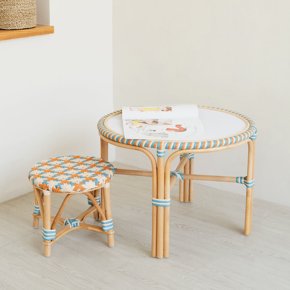 Rattan Chairs | Xander Kids Stool | Childs Wicker hair | MOMIJI