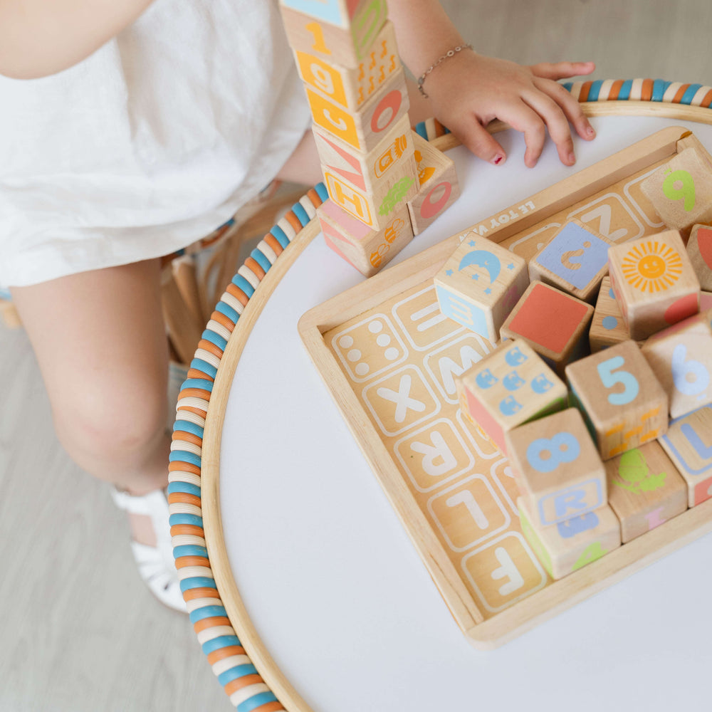 Rattan Table | Xander Kids Rattan Table | Toddler Playing | MOMIJI