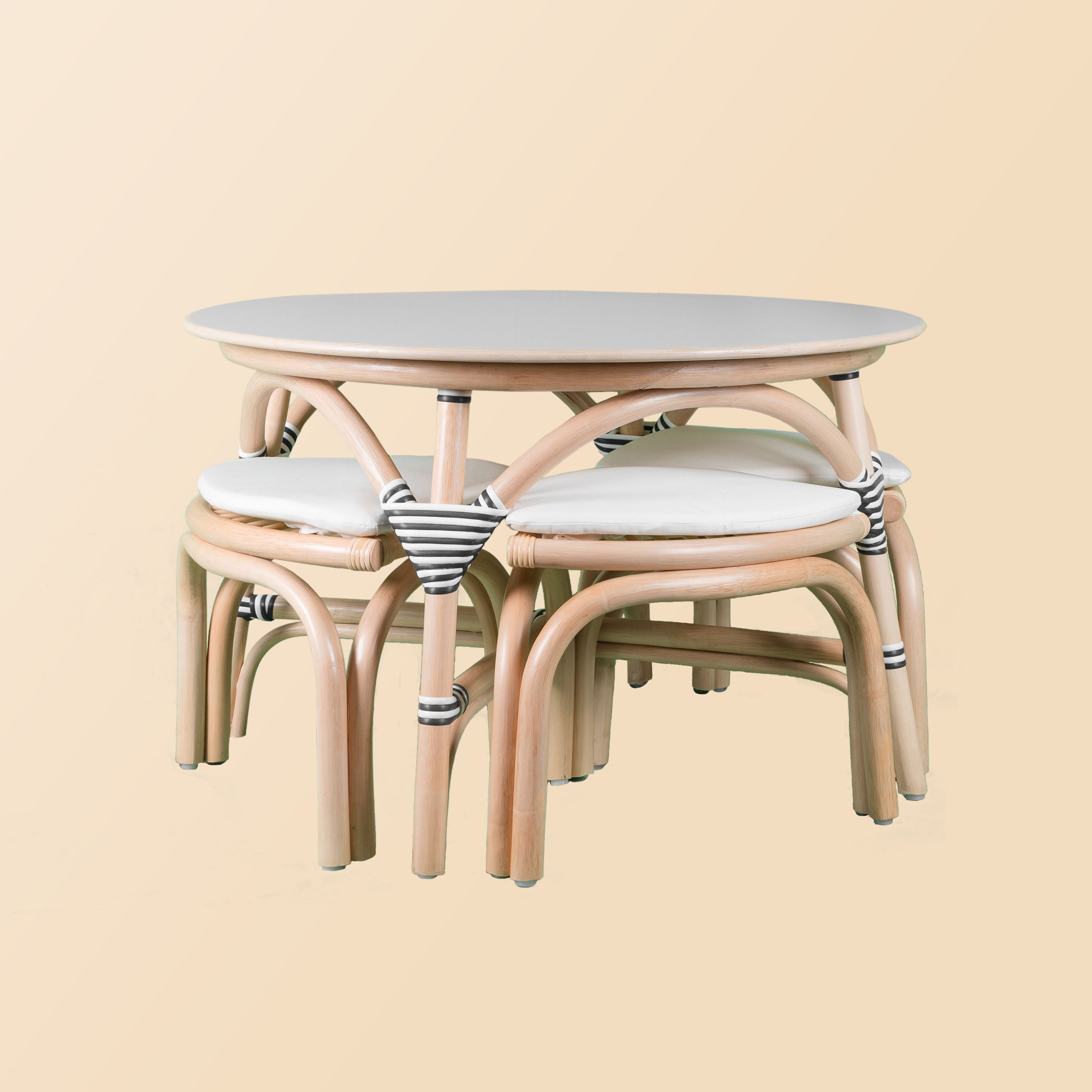 Aulia Kids Table (Large) & Set of Aulia Kids Stools