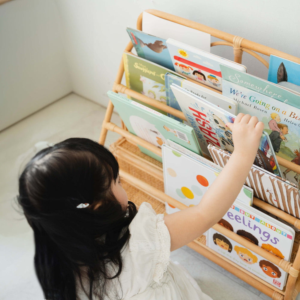 Rattan Shelves | Elena Kids Display Bookshelf | Momiji