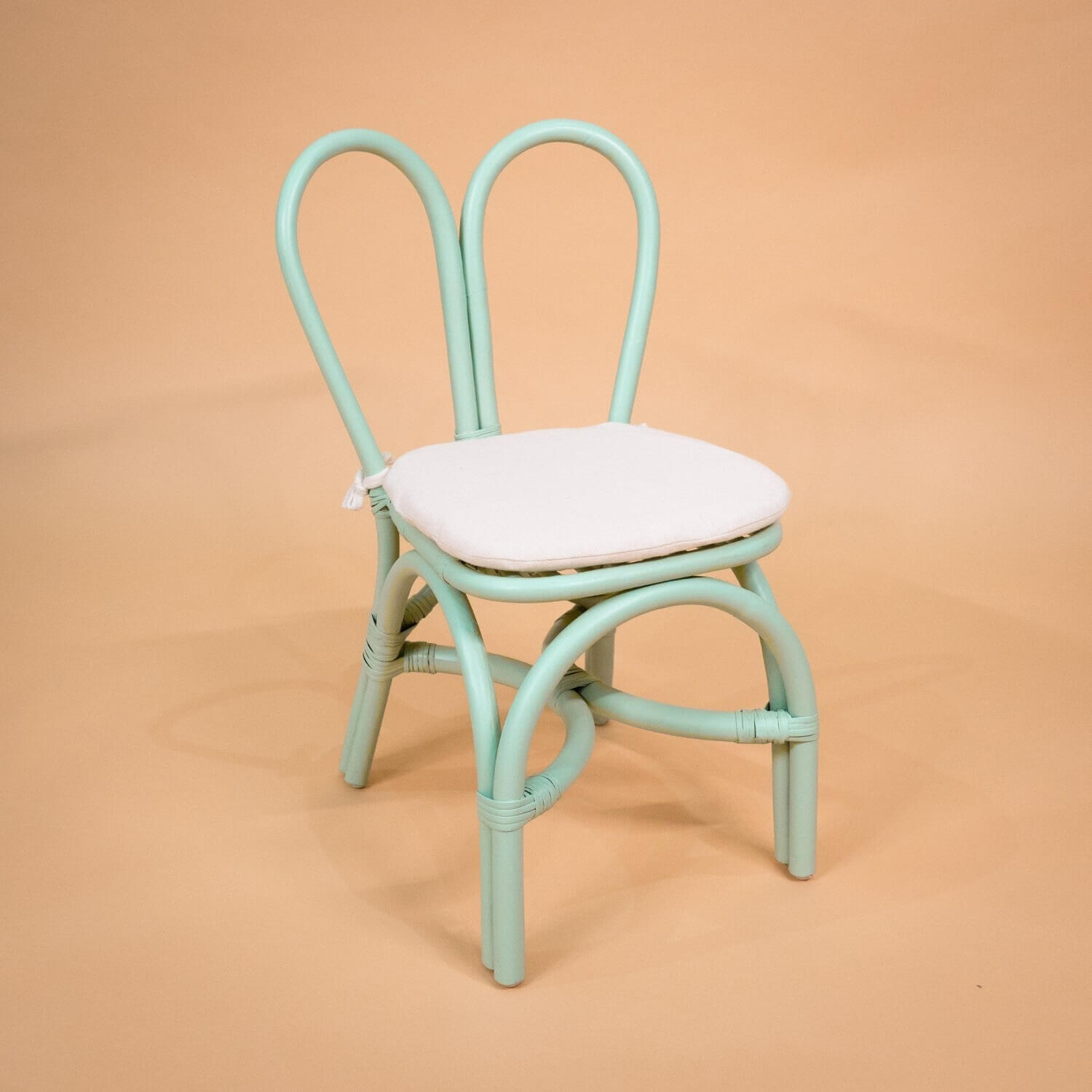 Rattan Chairs | Kids Bunny Chair | Kids Wicker Chair | Mint | MOMIJI 