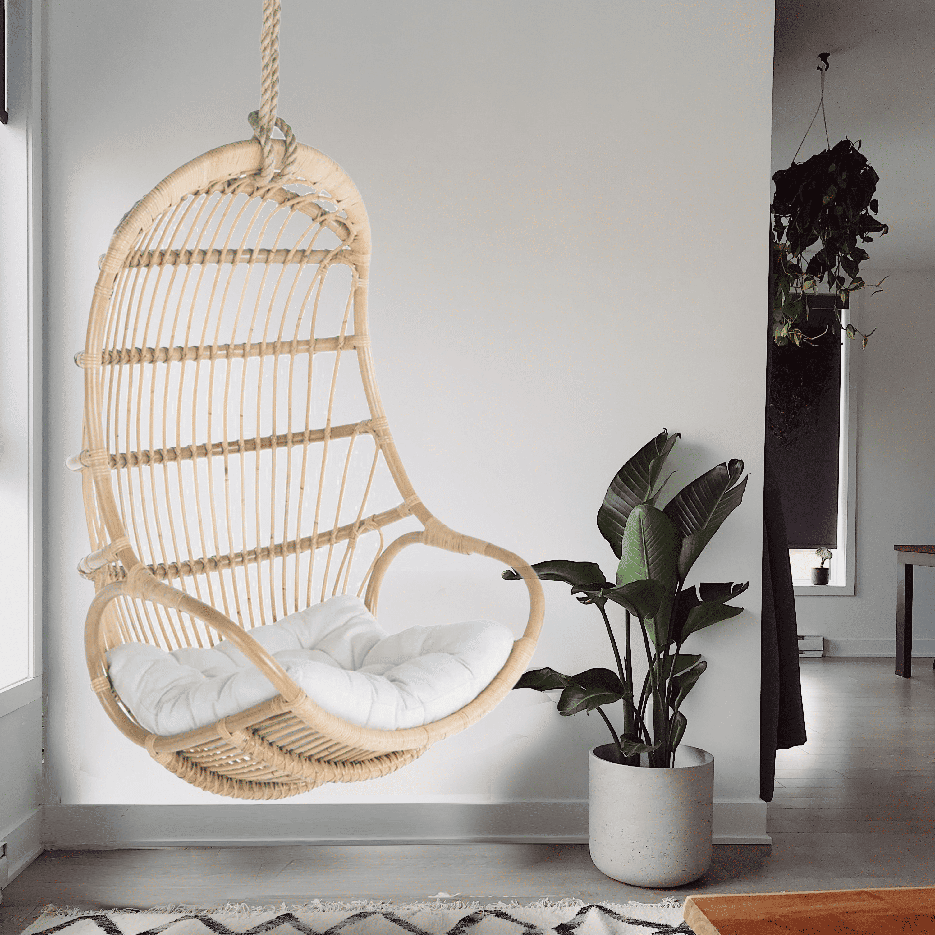 Rattan Swing Chair | Nest Hanging Chair | Brown |  MOMIJI