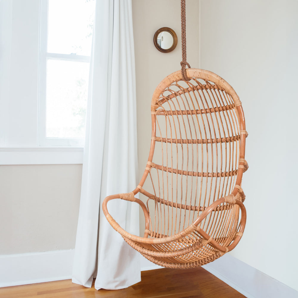 Rattan Swing Chair | Nest Hanging Chair | Brown |  MOMIJI