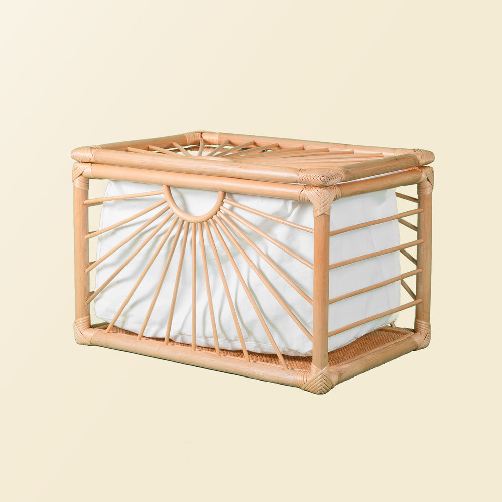 Quentin Storage Rattan Trunk | Handwoven Chest with Lid  | Momiji