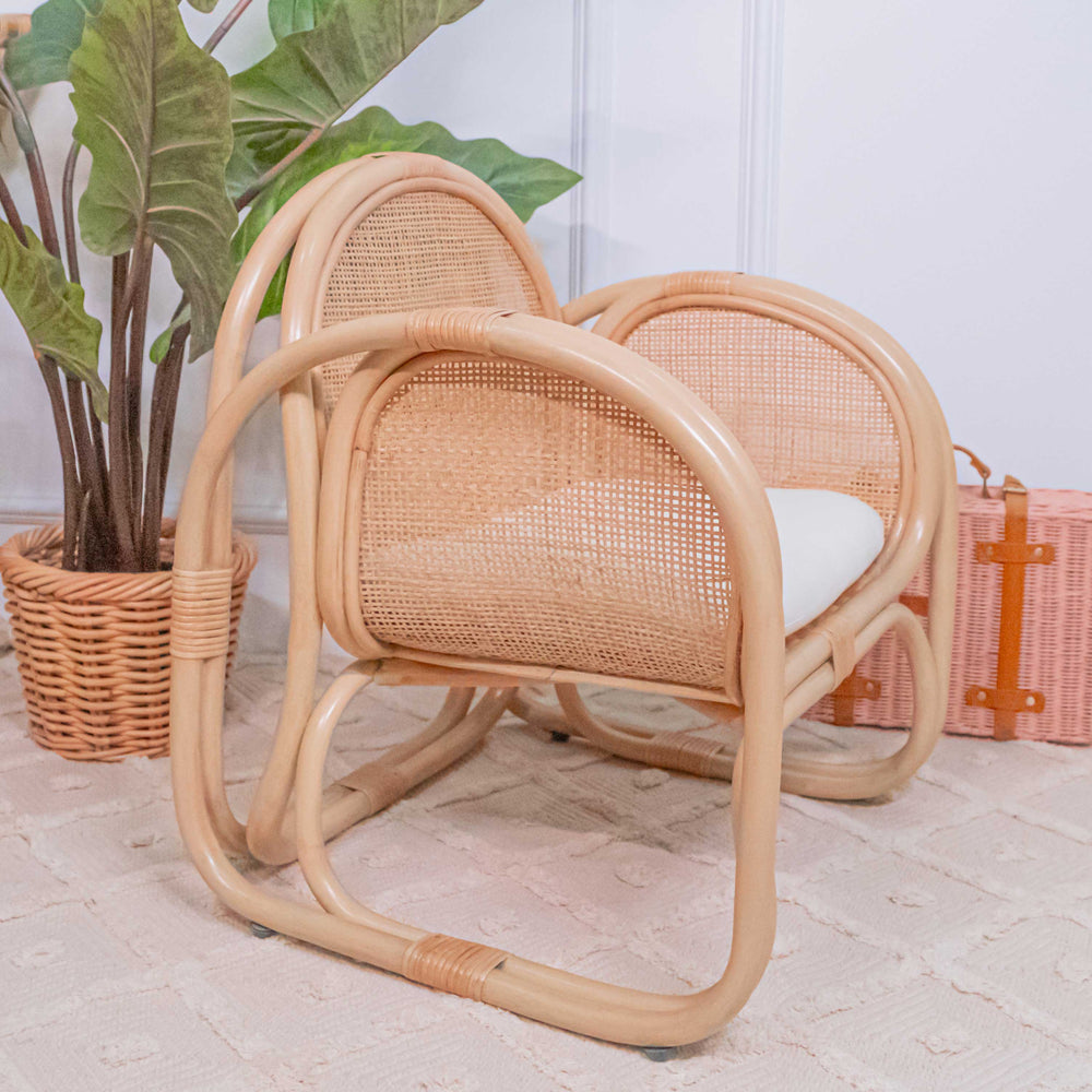 Rattan Chairs | Willow Kids Lounge Chair | Childs Wicker Chair | MOMIJI