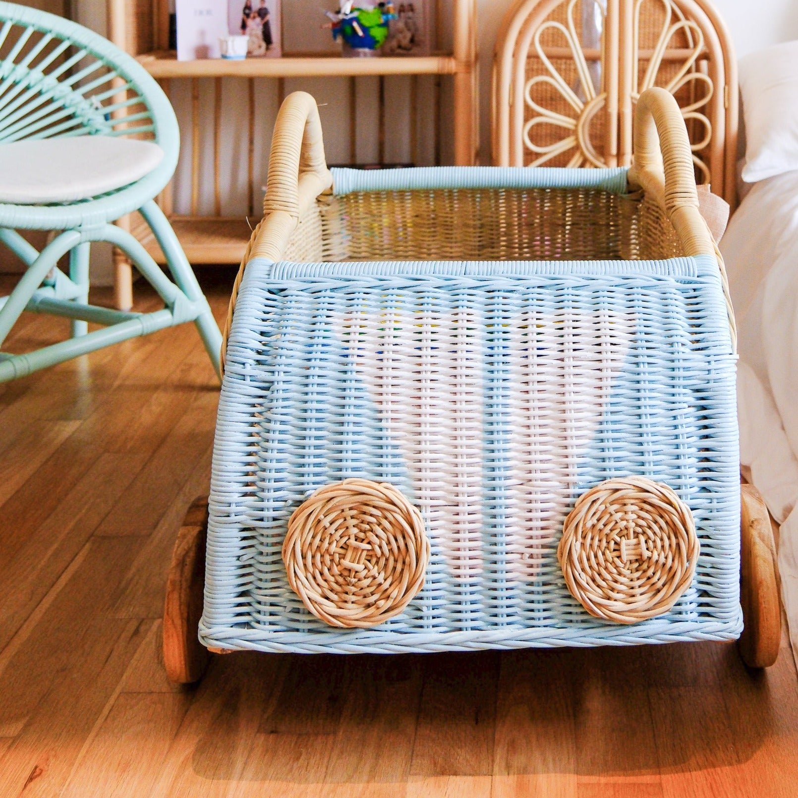 Archie Kids Wagon | Toys wagon | Front View | Rattan | MOMIJI