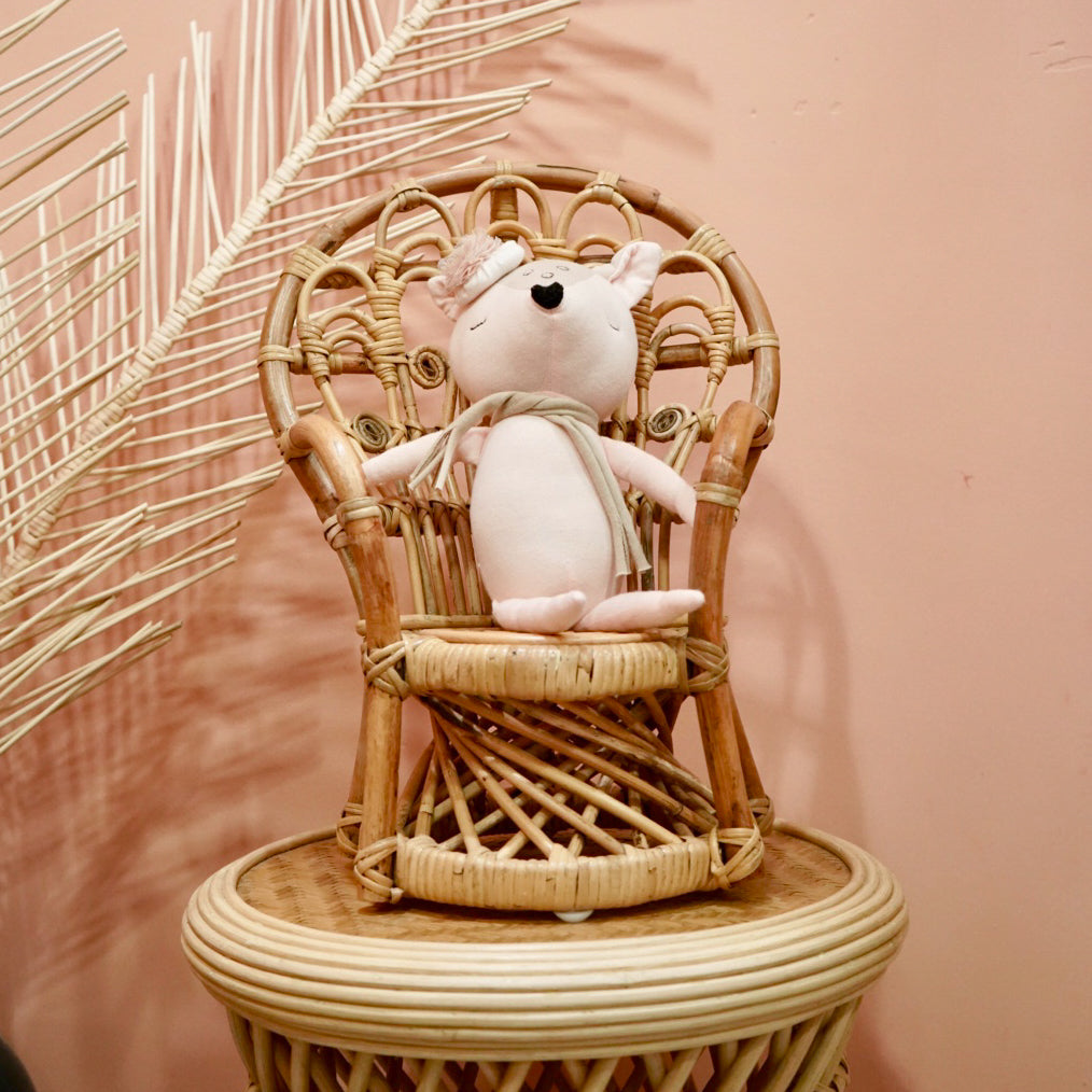 Kids Toys | Mini Peacock Doll Chair | Rattan | MOMIJI