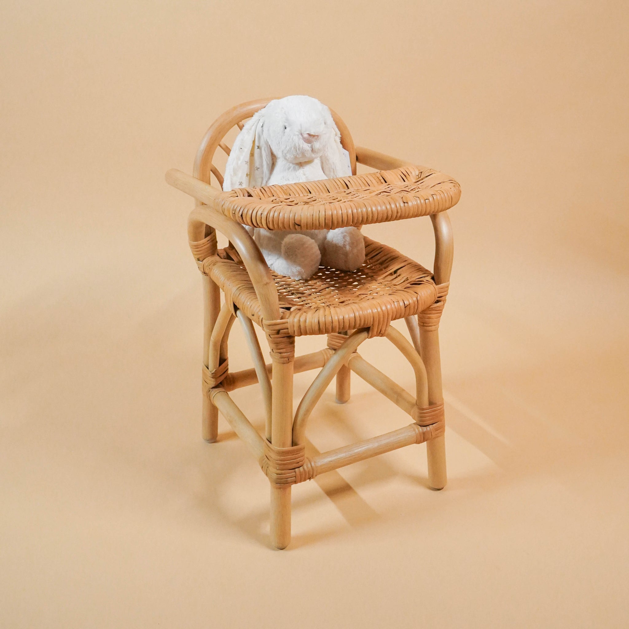 Rattan high chair doll sale