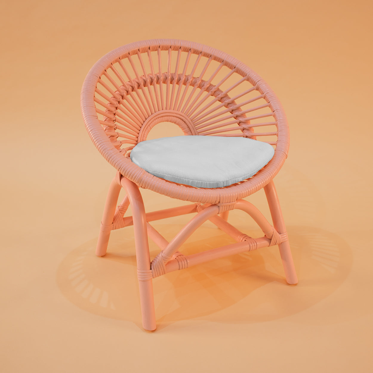 Rattan Chairs | Maya Kids Wicker Chair - Peach Pink | MOMIJI